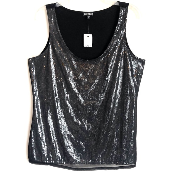 Express Sequin Tank Top Large - Picture 7 of 12